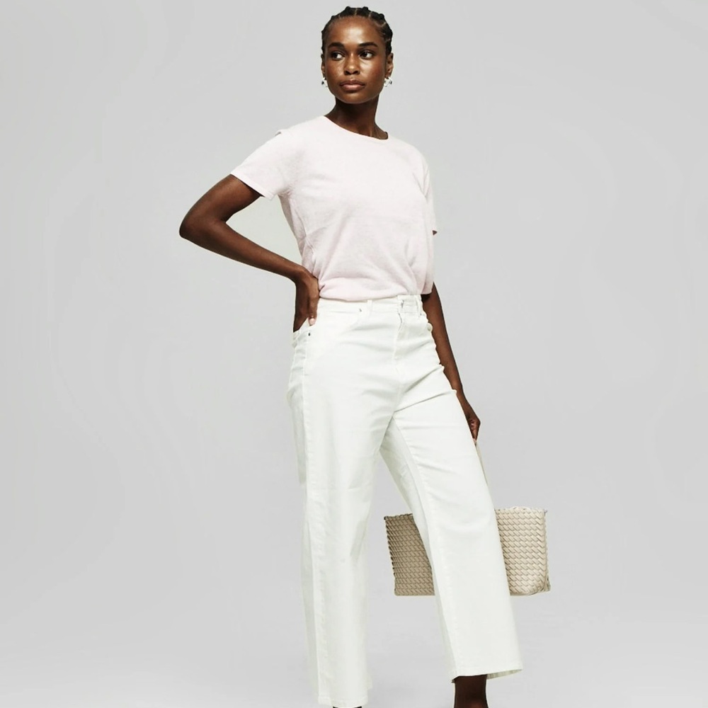The Reset Everyday Knit Tee in Ivory Size Medium